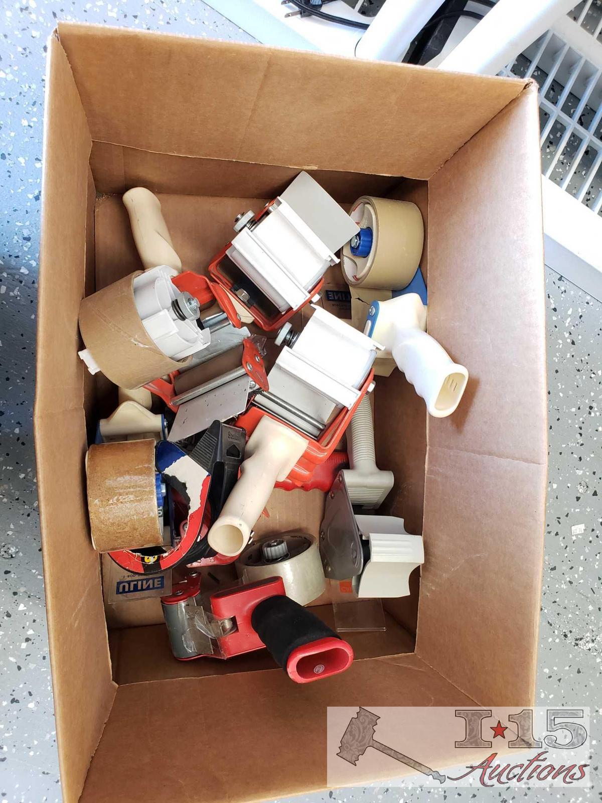 Box of Approximately 9 Taped Dispenser Guns