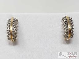 Pair of 14k Diamond Earrings, 4g