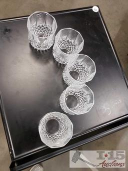 6 Beauitful On The Rocks Crystal Whiskey Glasses 5