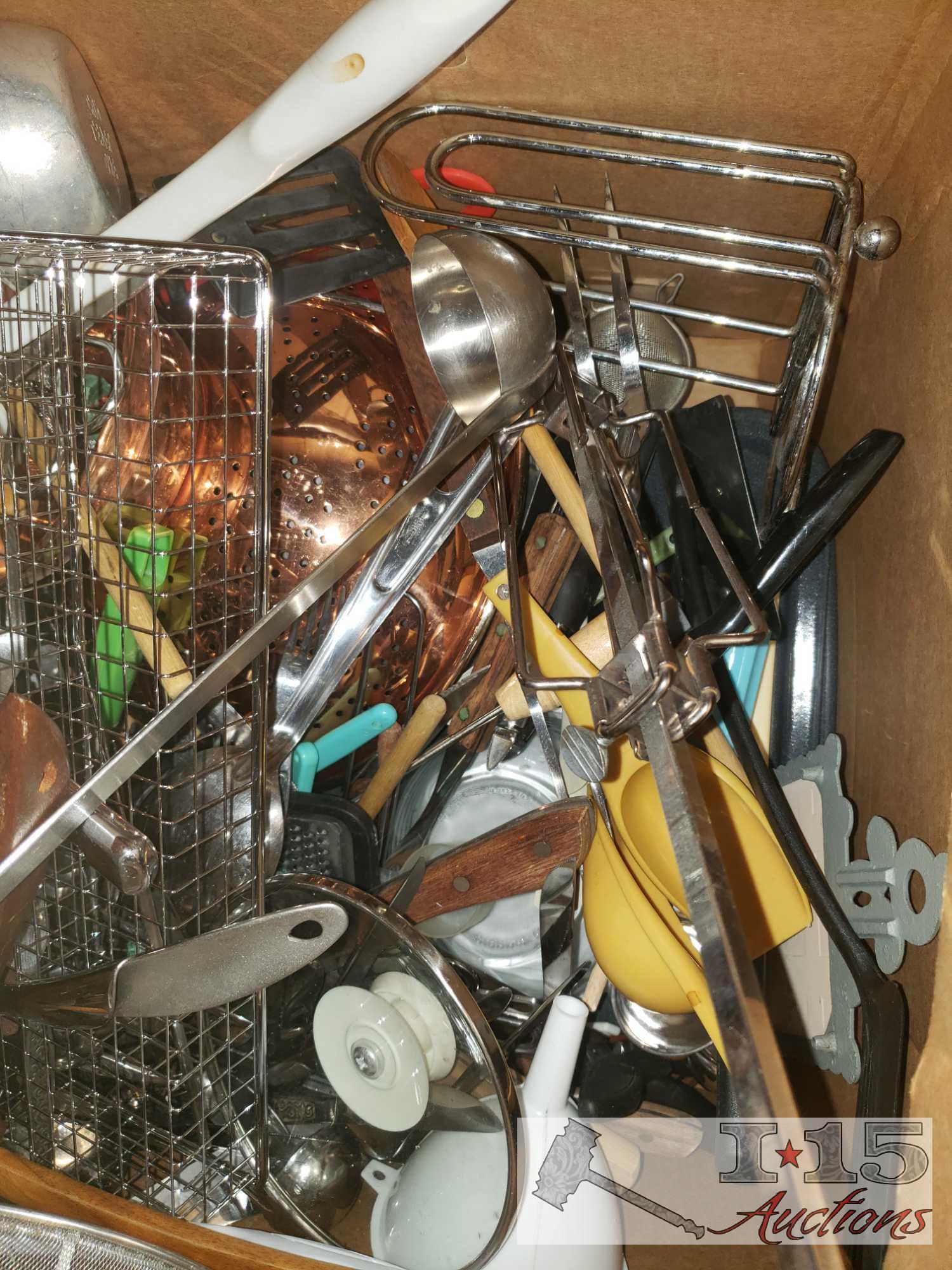 Assorted Flatware, Knife Sets, Salad Utensils, Strainers, And More