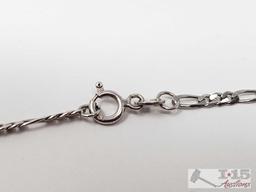 14k White Gold Necklace and Bracelet