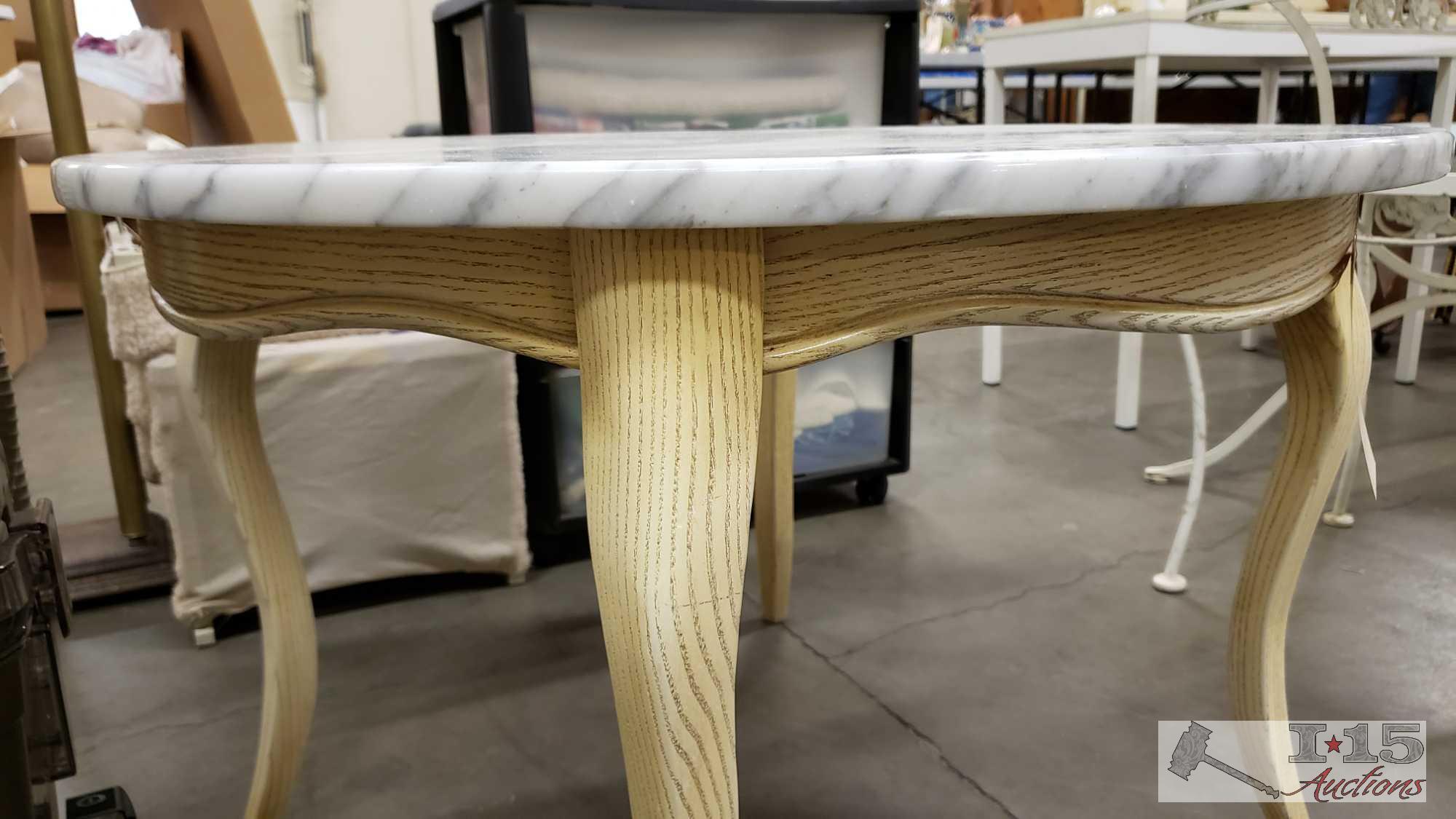 End Table with Granite Top