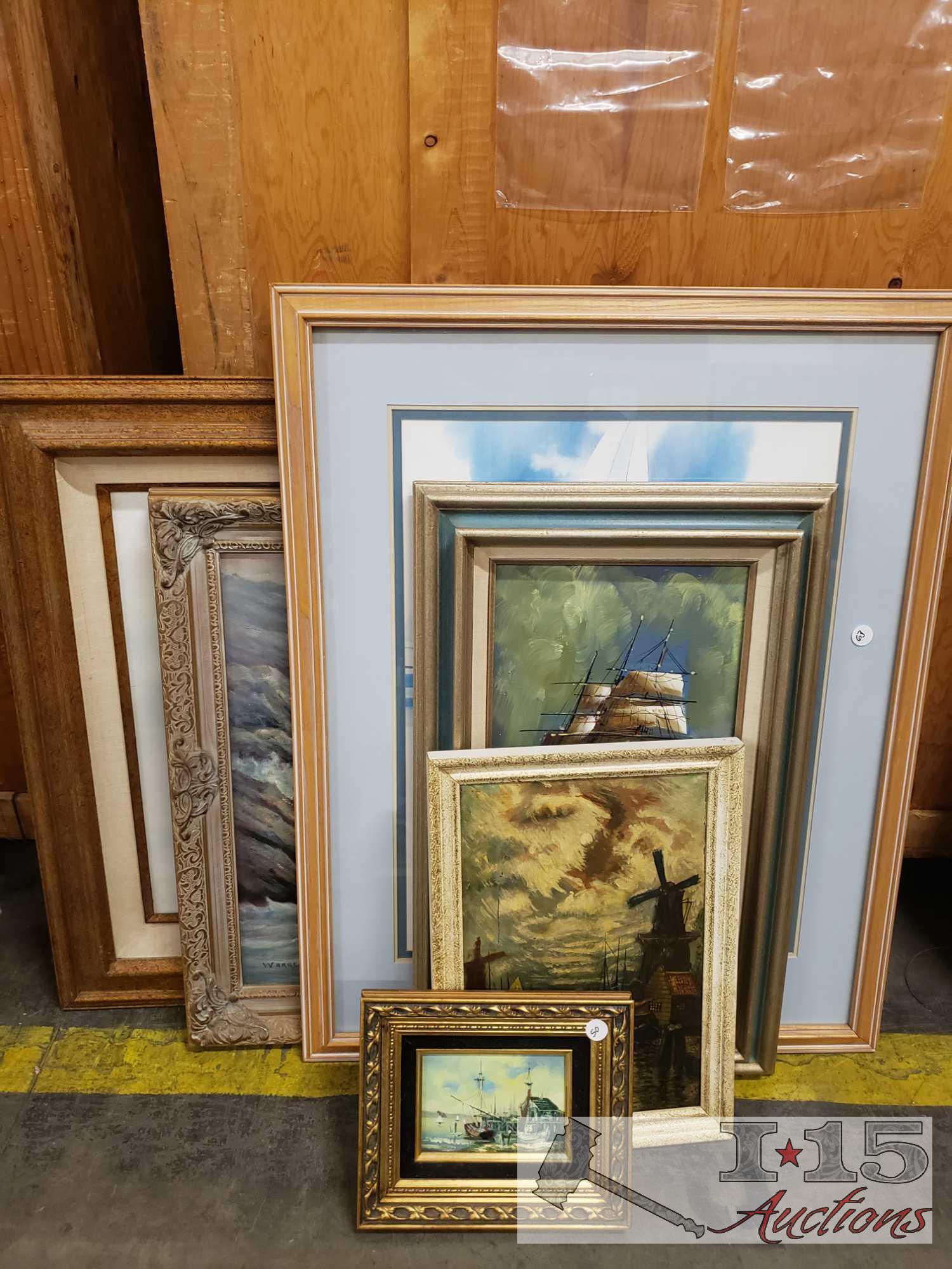 6 Pieces of Framed Artwork