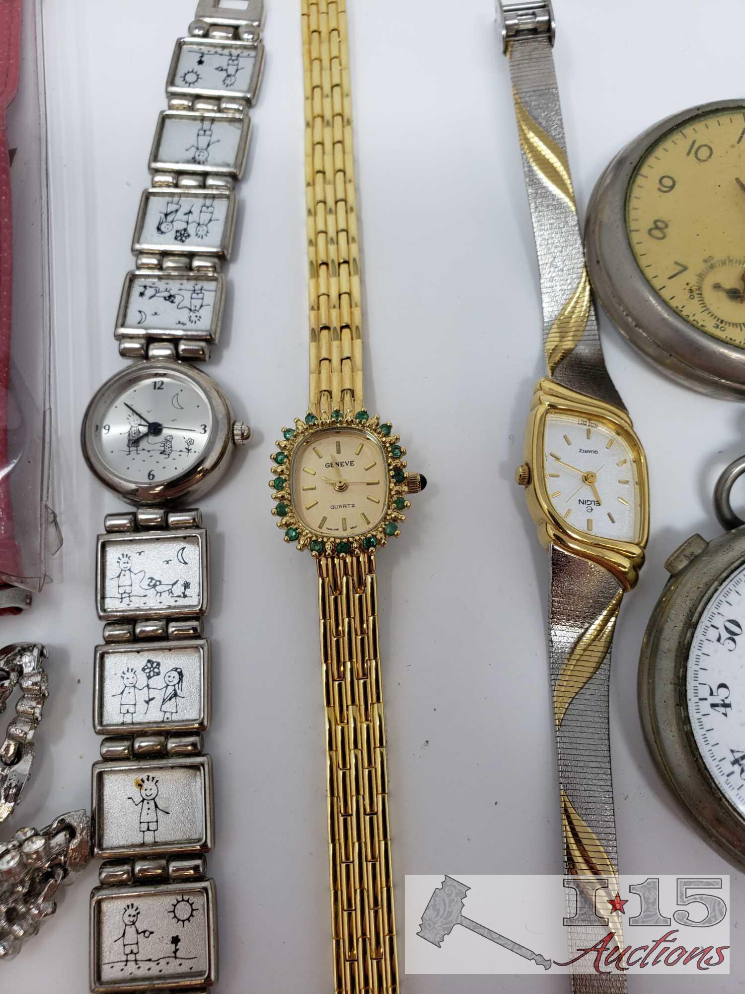 Assorted Watches, Stopwatches and a Necklace