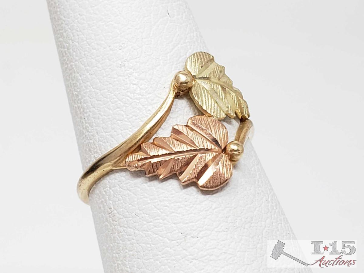 10k Gold Leaf Ring, 1.2g