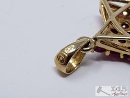 Six 14K Gold Necklace Pendants 11.5g