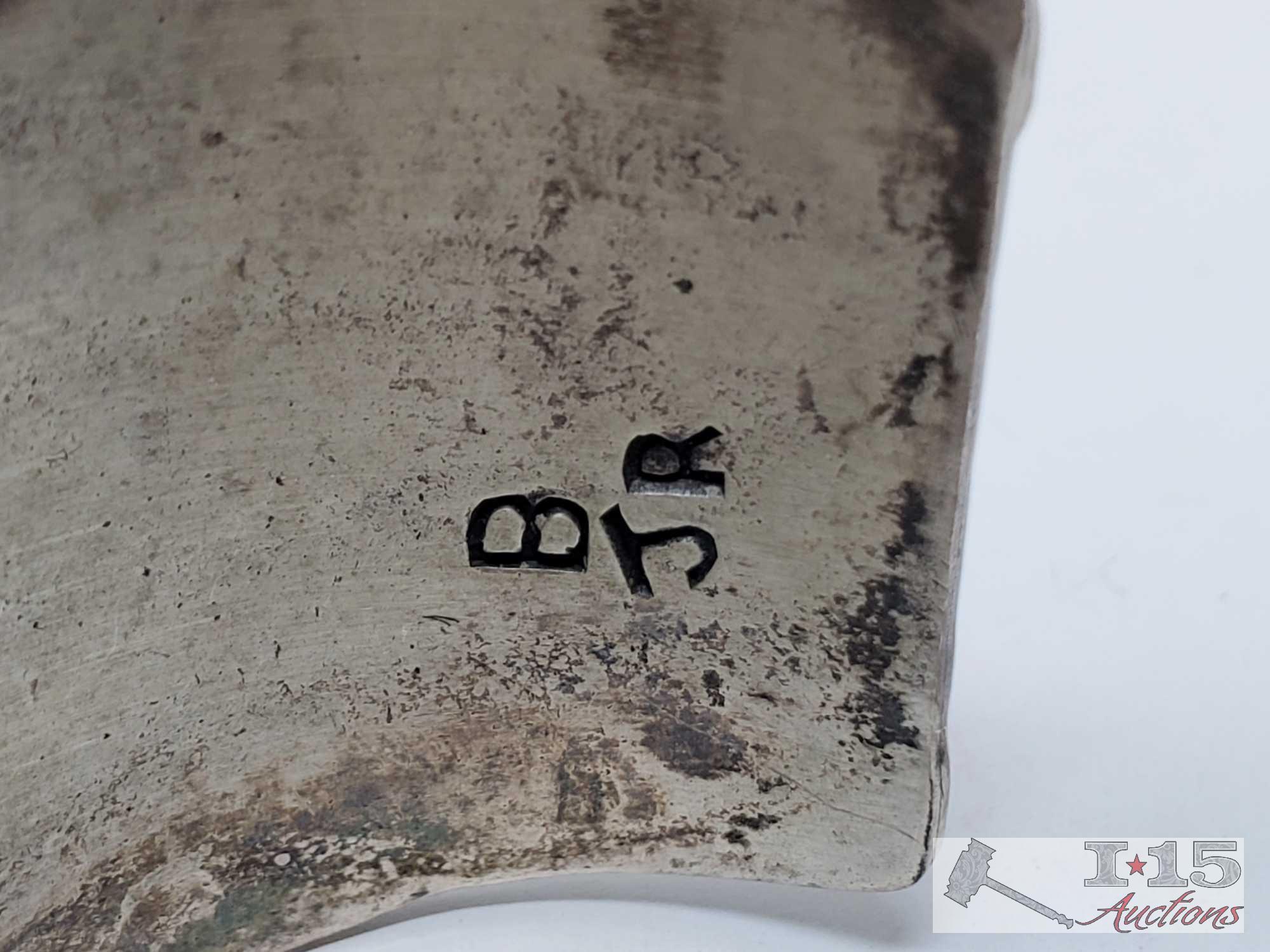 Two Southwestern Silver Chip Inlay Bracelet Signed and Marked by Artist set in Sterling Silver