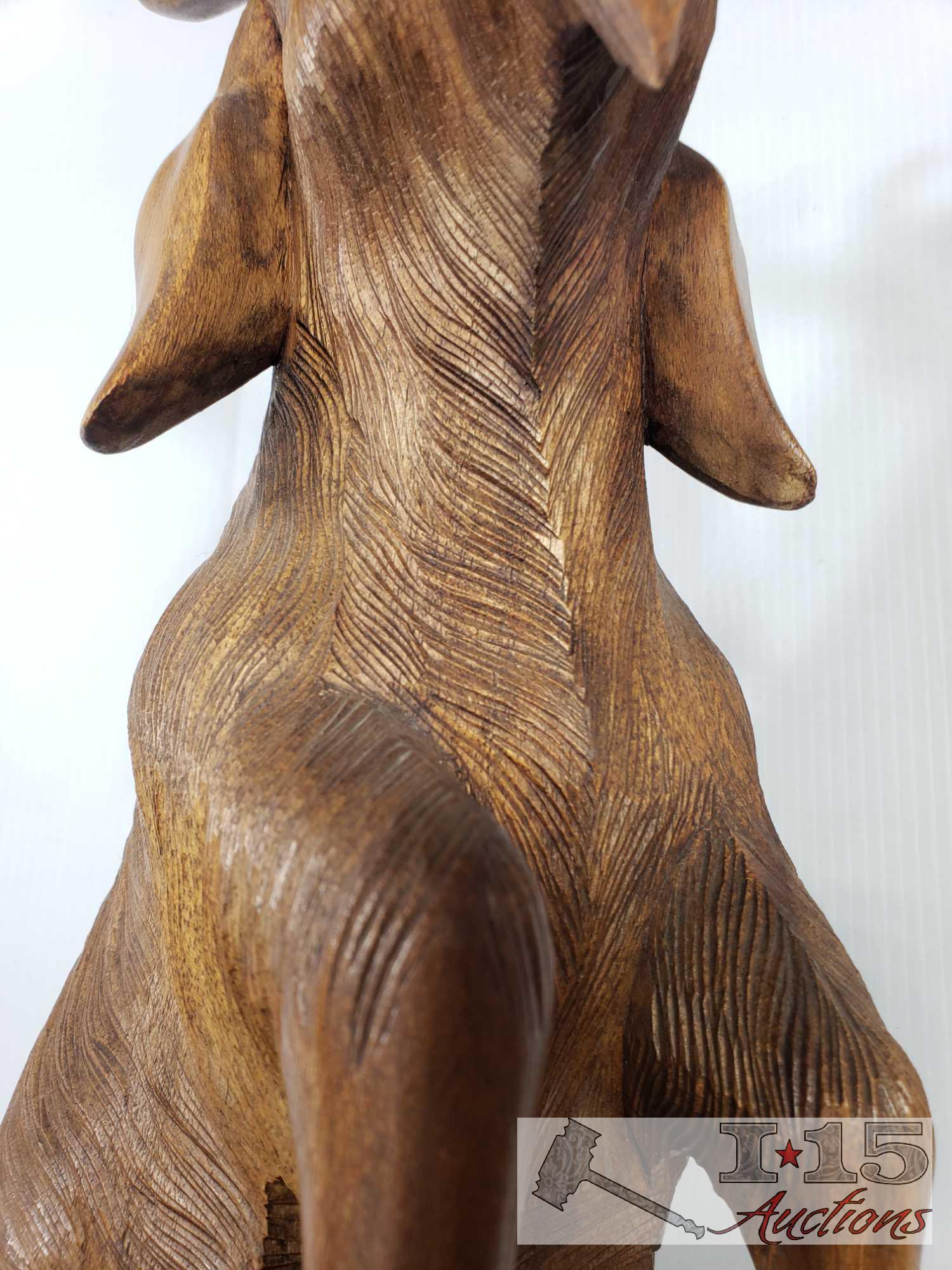 Hand Carved Javanese Ebony Wooden Goats Very detailed and modeled after the goats of the Island of