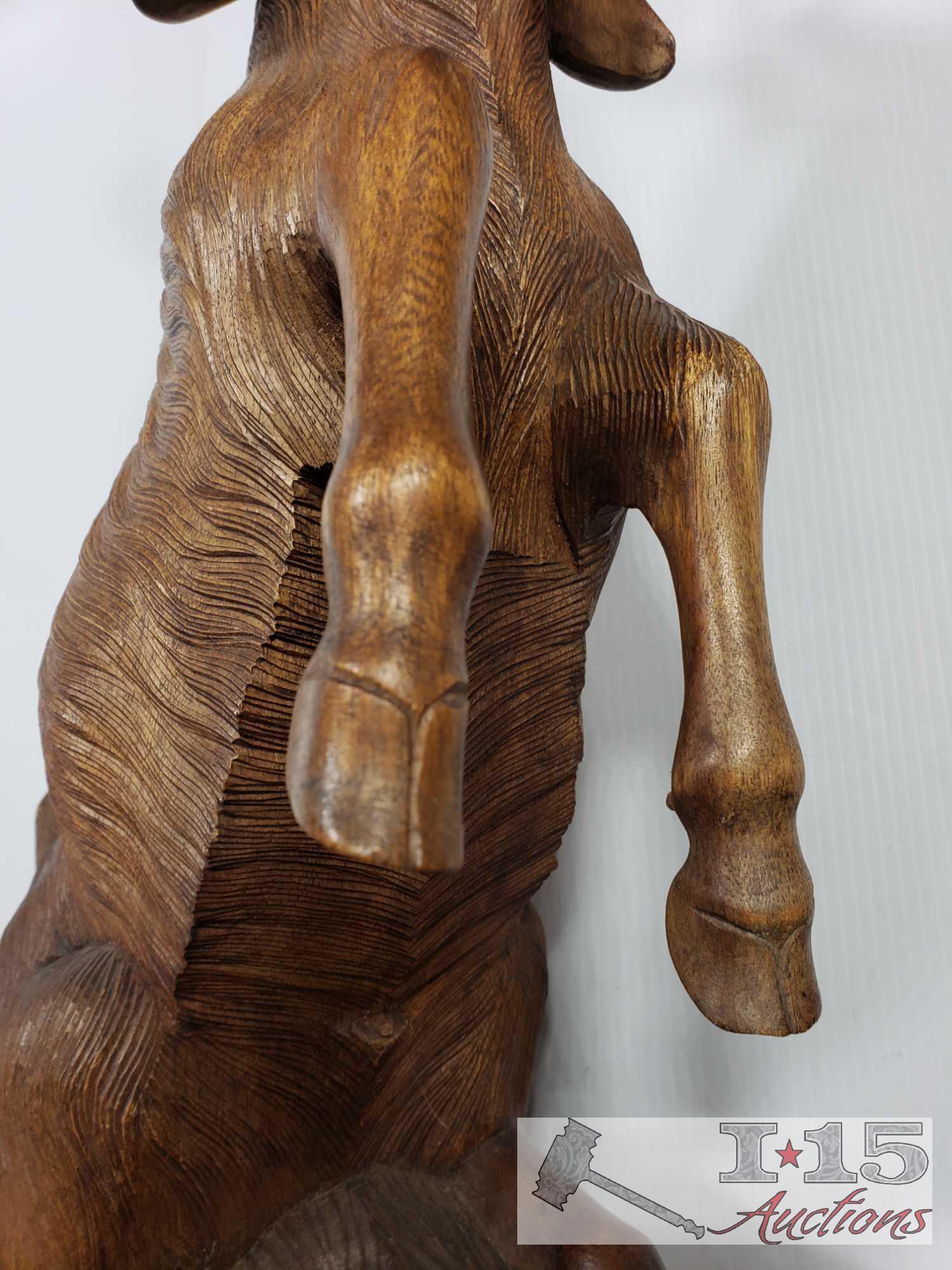 Hand Carved Javanese Ebony Wooden Goats Very detailed and modeled after the goats of the Island of