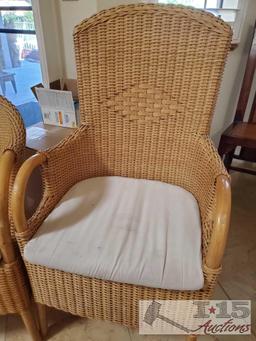 Two Wicker Patio Chairs