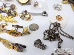 Assorted Pins, Tie Clips, Bolo Ties and More