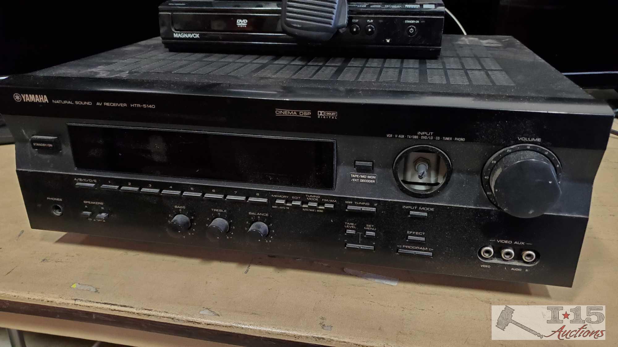 Yamaha AV Reciever, Magnavox DVD Player, Pioneer Karaoke Mixer and Radioshack CB Radio