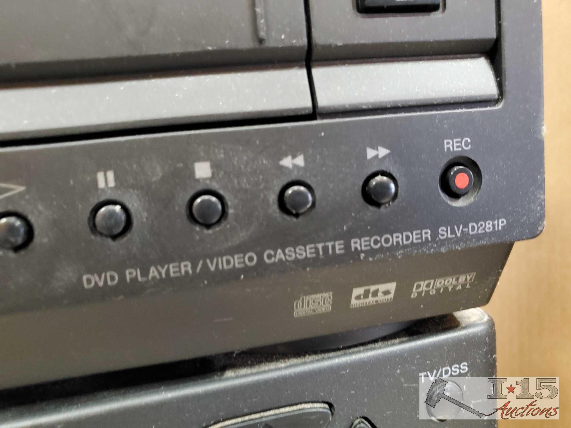 Sony 3D Blue Ray Player, Video Cassette Player, DVD/VHS Player, Satellite Reciever and More