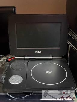 Sony DVD Playe, RCA Portable DVD Player, iPod Speaker Dock, Speakers, Assorted DVDs and More