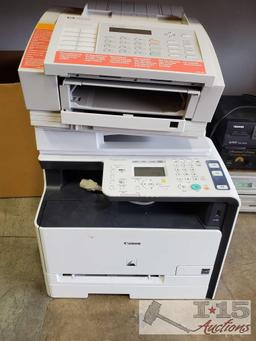 Canon Printer/Copy Machine and a Hewlett Packard Fax-750