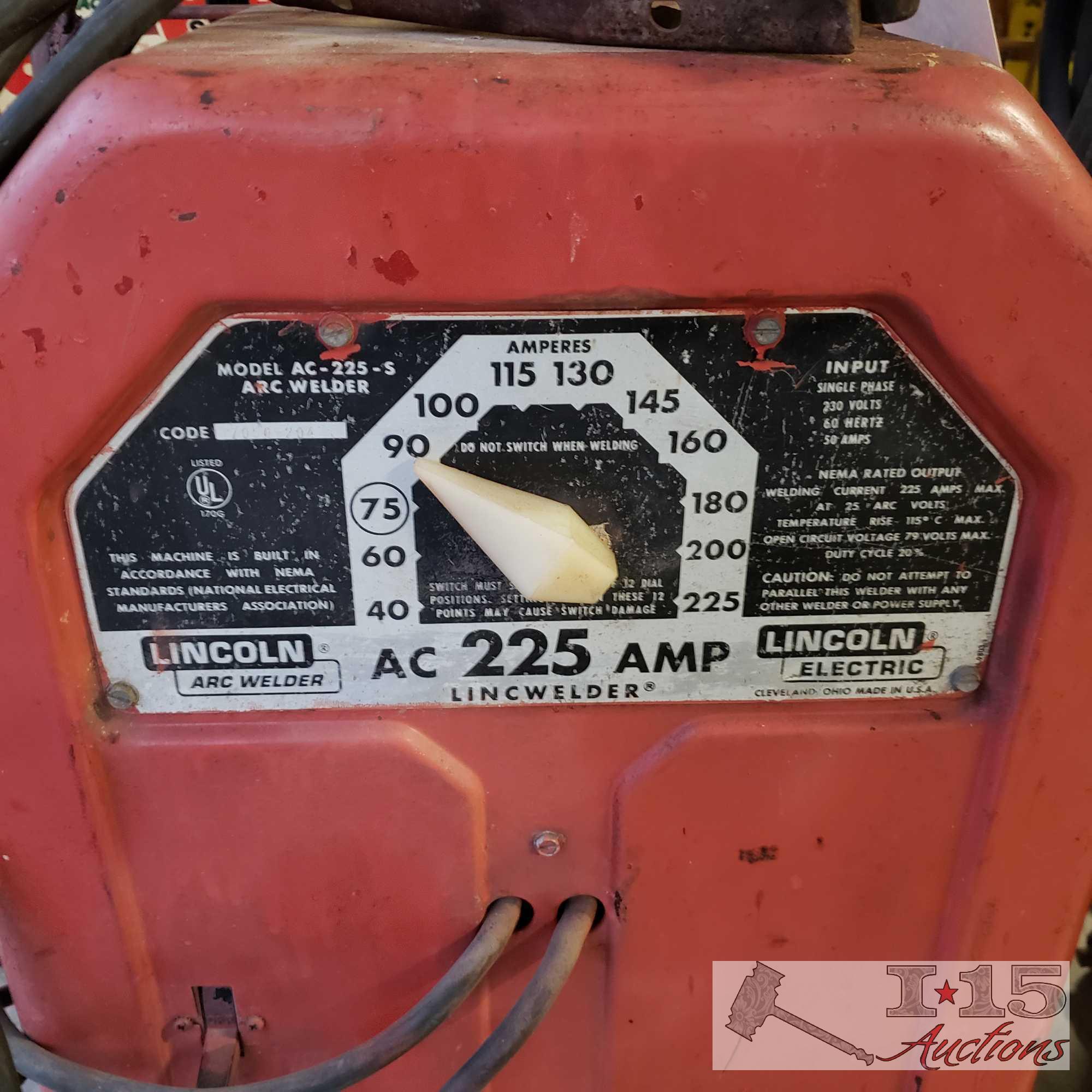 225 amp ac lincoln welder