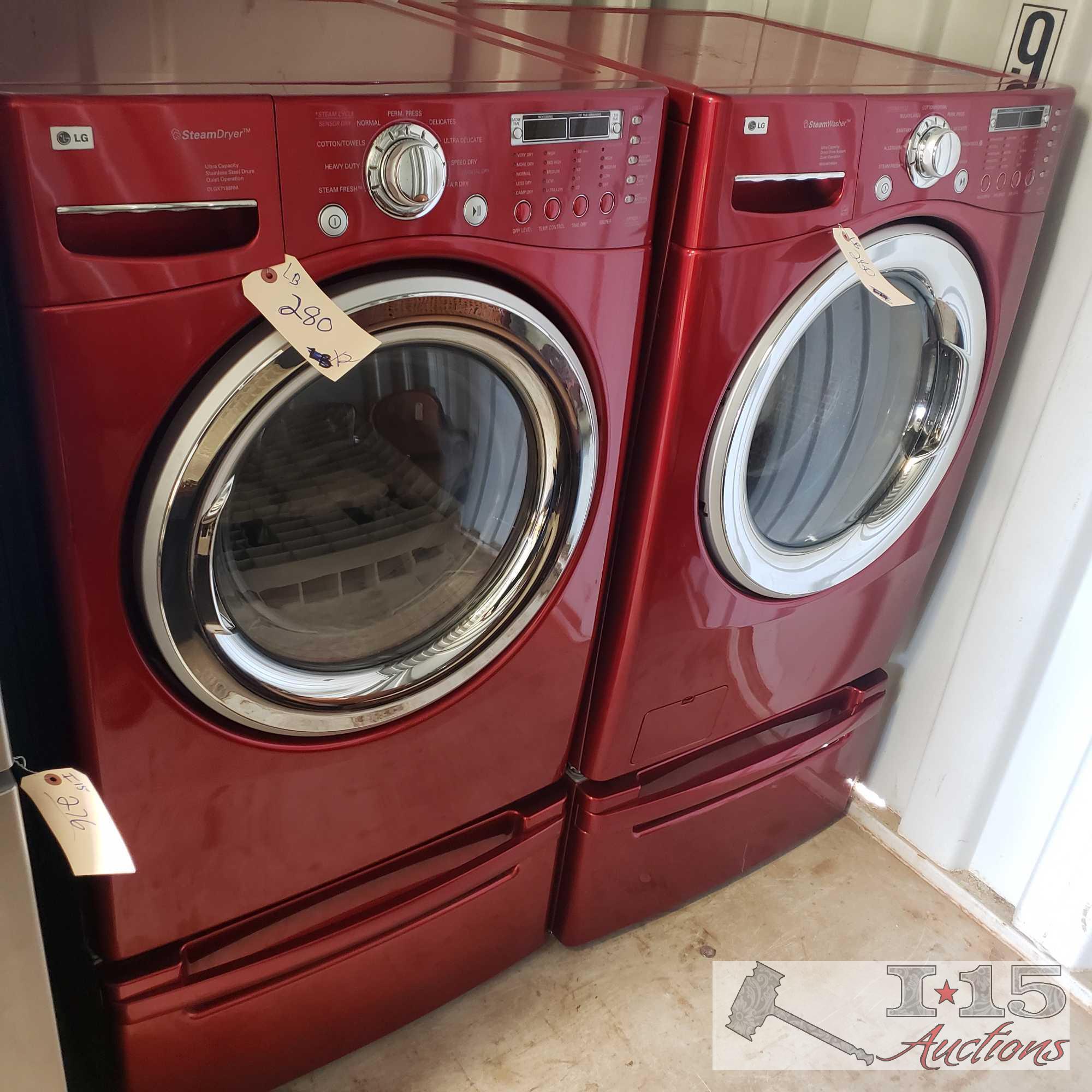 LG Steam washer and gas steam dryer