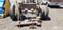 Semi trailer axle and landing gears