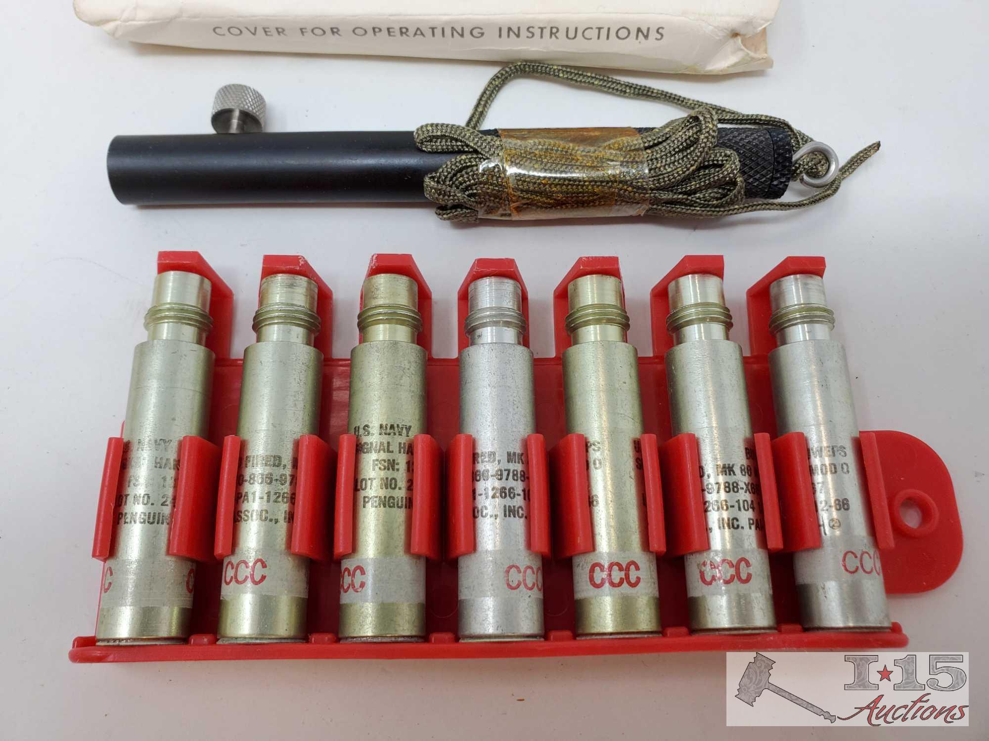Gun Bore Cleaning Kit w/ Chemicals & Pocket Flare Gun