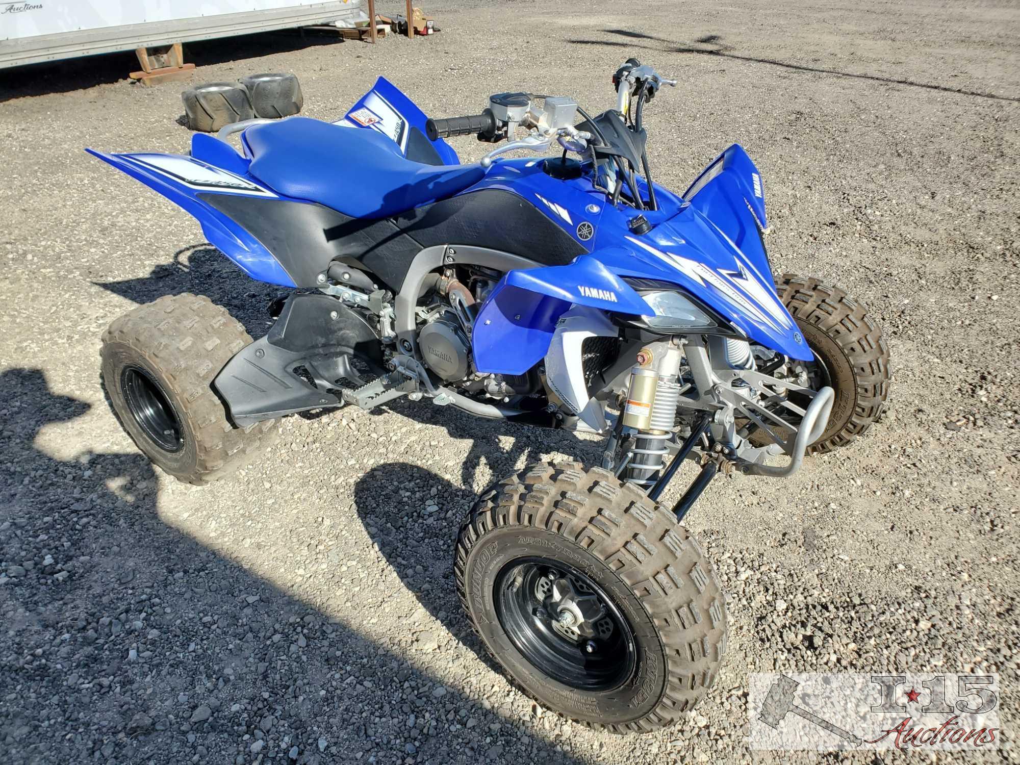 2009 Yamaha YFZ 450R Quad, Blue/ Black/ White