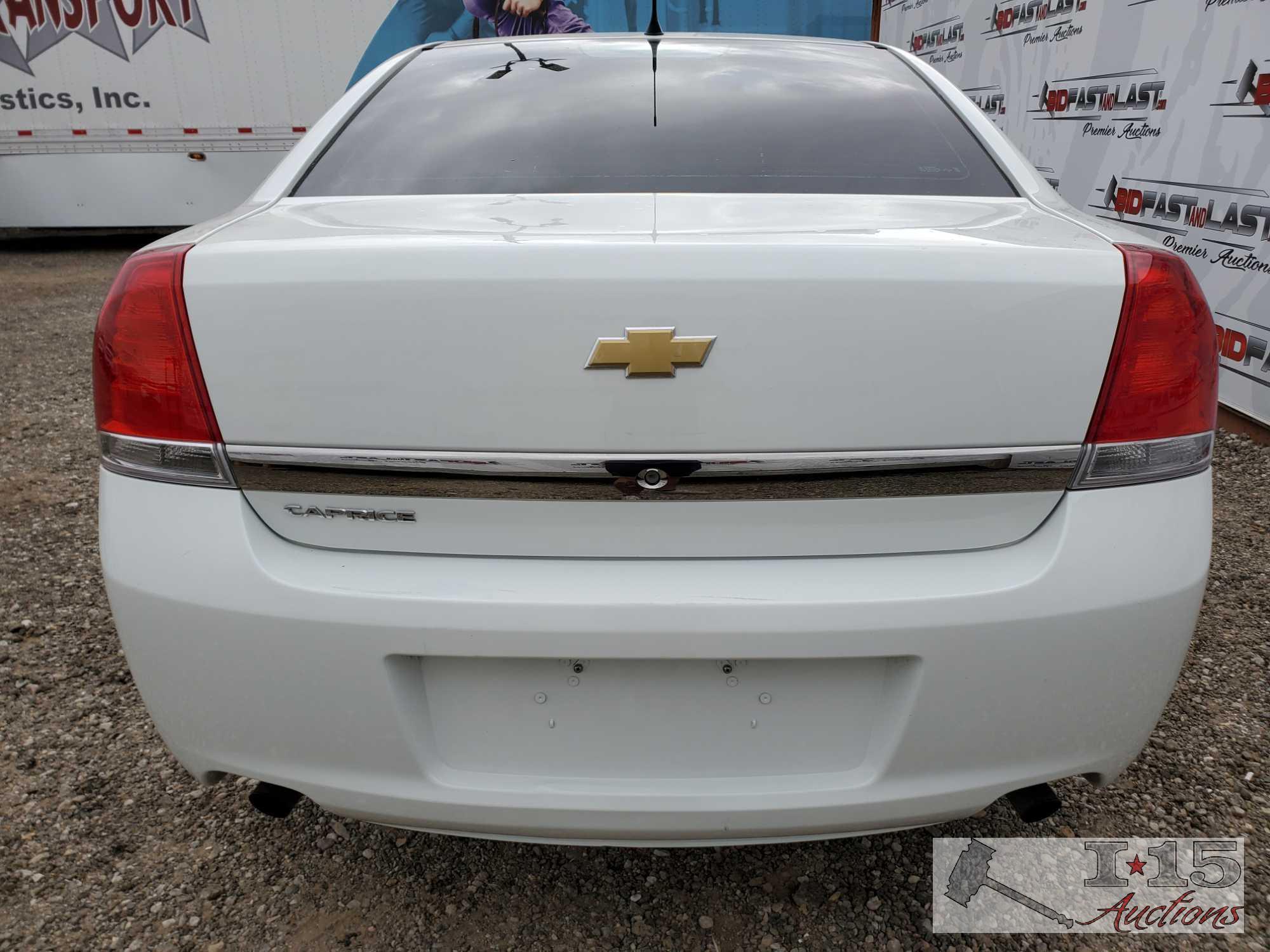 2012 Chevrolet Caprice, White CURRENT SMOG
