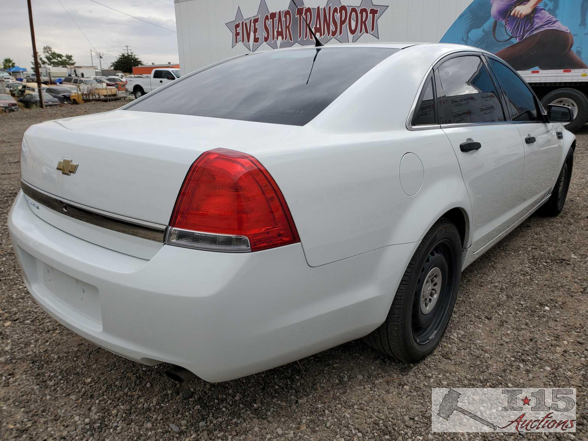 2012 Chevrolet Caprice, White CURRENT SMOG