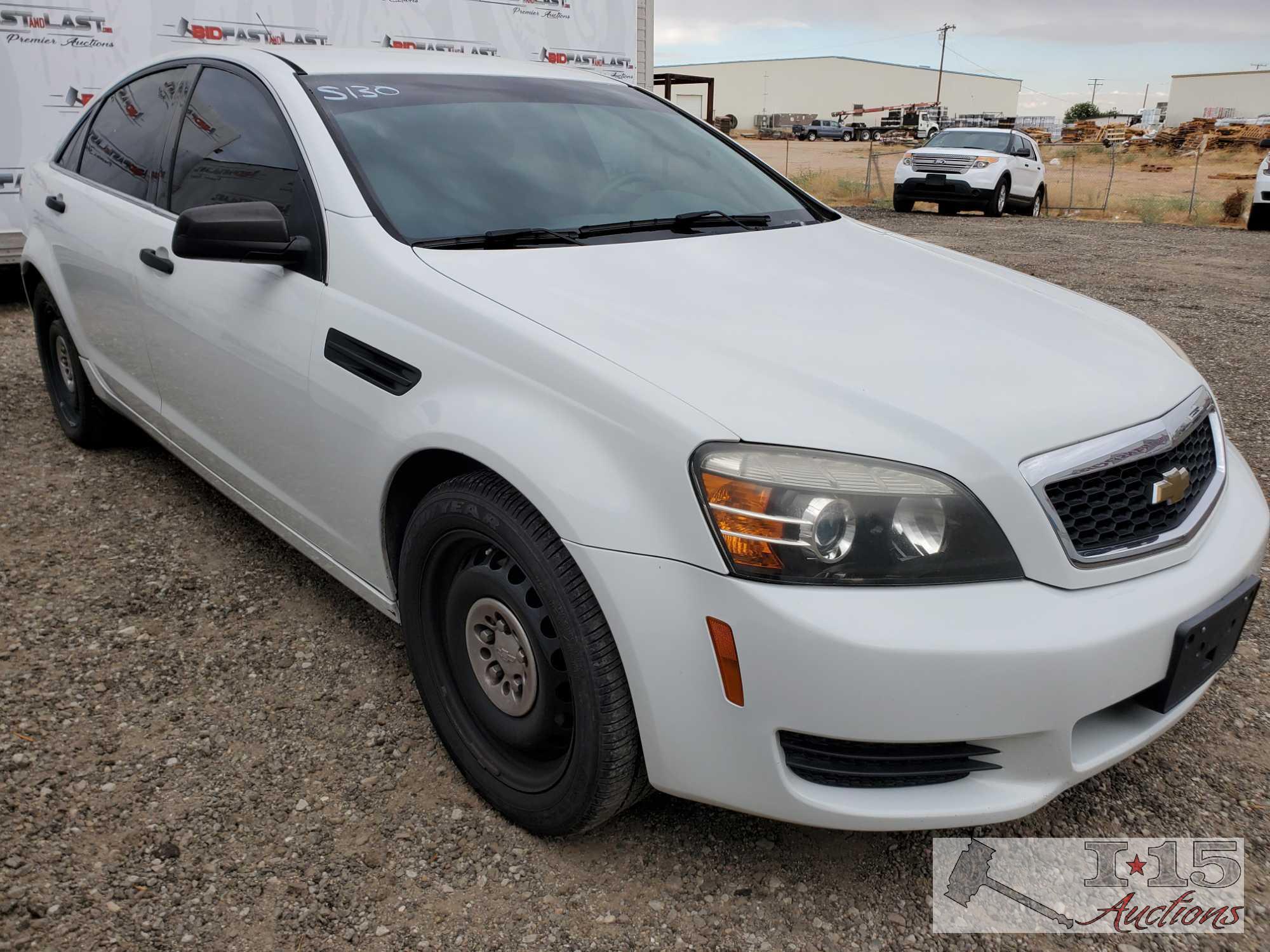 2012 Chevrolet Caprice, White CURRENT SMOG