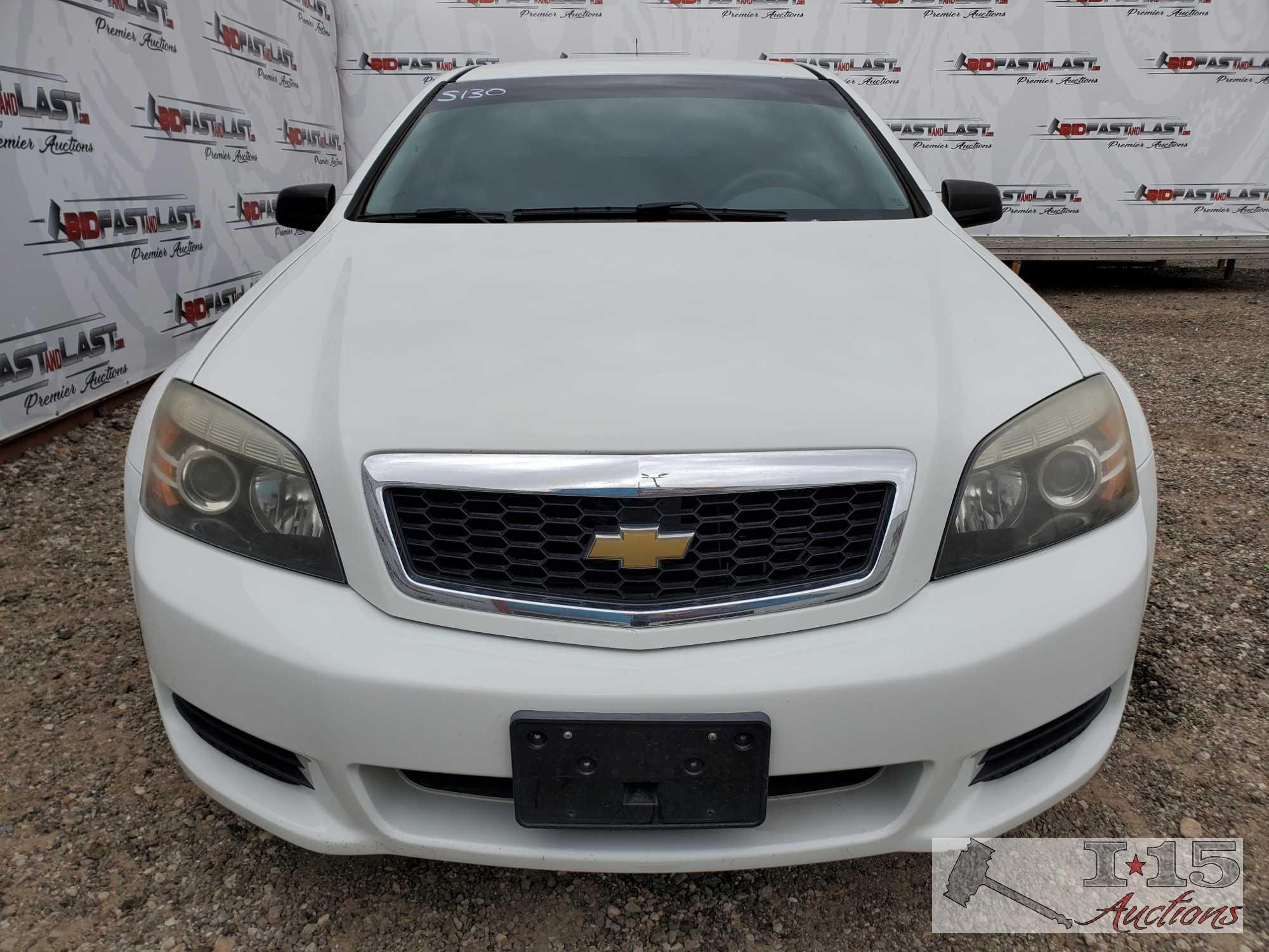 2012 Chevrolet Caprice, White CURRENT SMOG