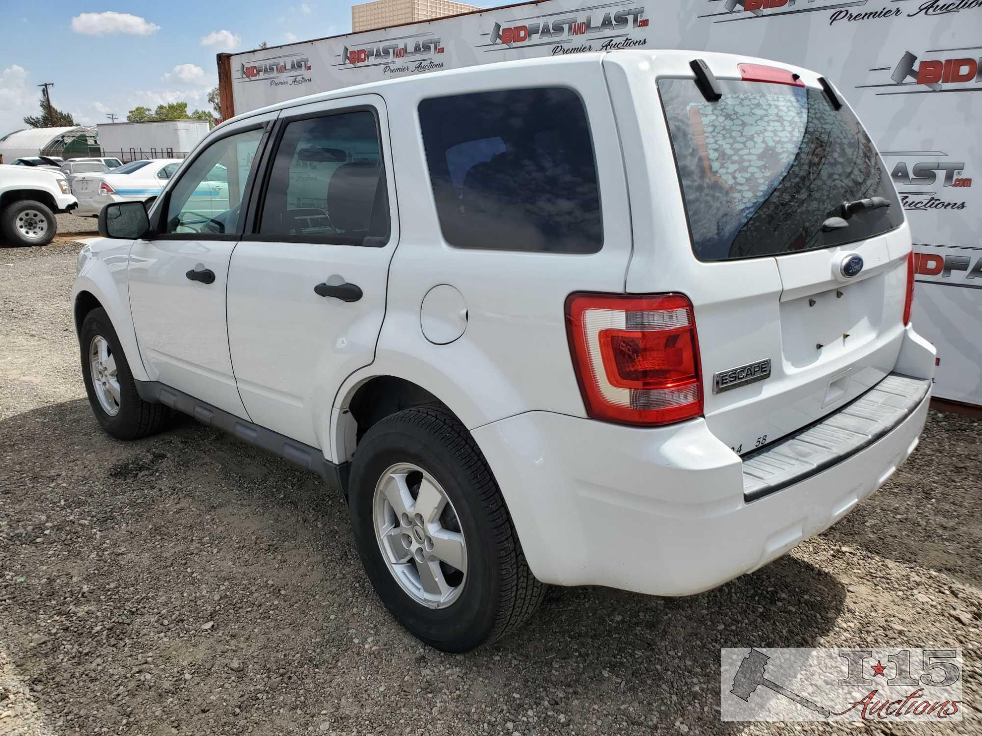 2012 Ford Escape, White CURRENT SMOG