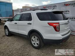 2013 Ford Explorer, White CURRENT SMOG