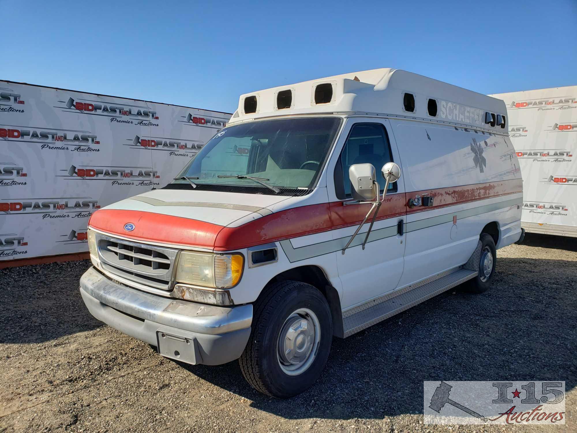 1997 Ford E-350 Econoline, 7.3L Power Stroke Diesel Red/White/Silver