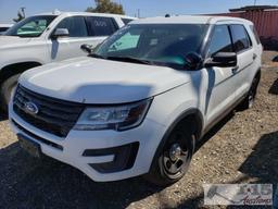 2016 Ford Explorer, White, This will be sold on NON OP. Buyer responsible for smog