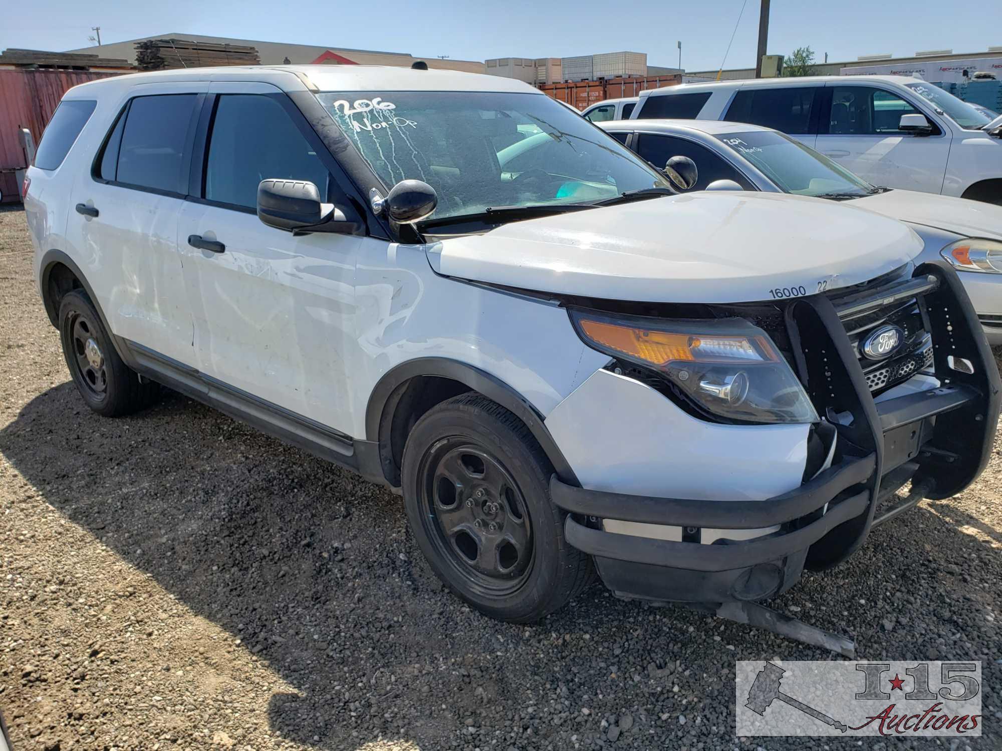 2014 Ford Explorer, White This will be sold on NON OP. Buyer responsible for smog