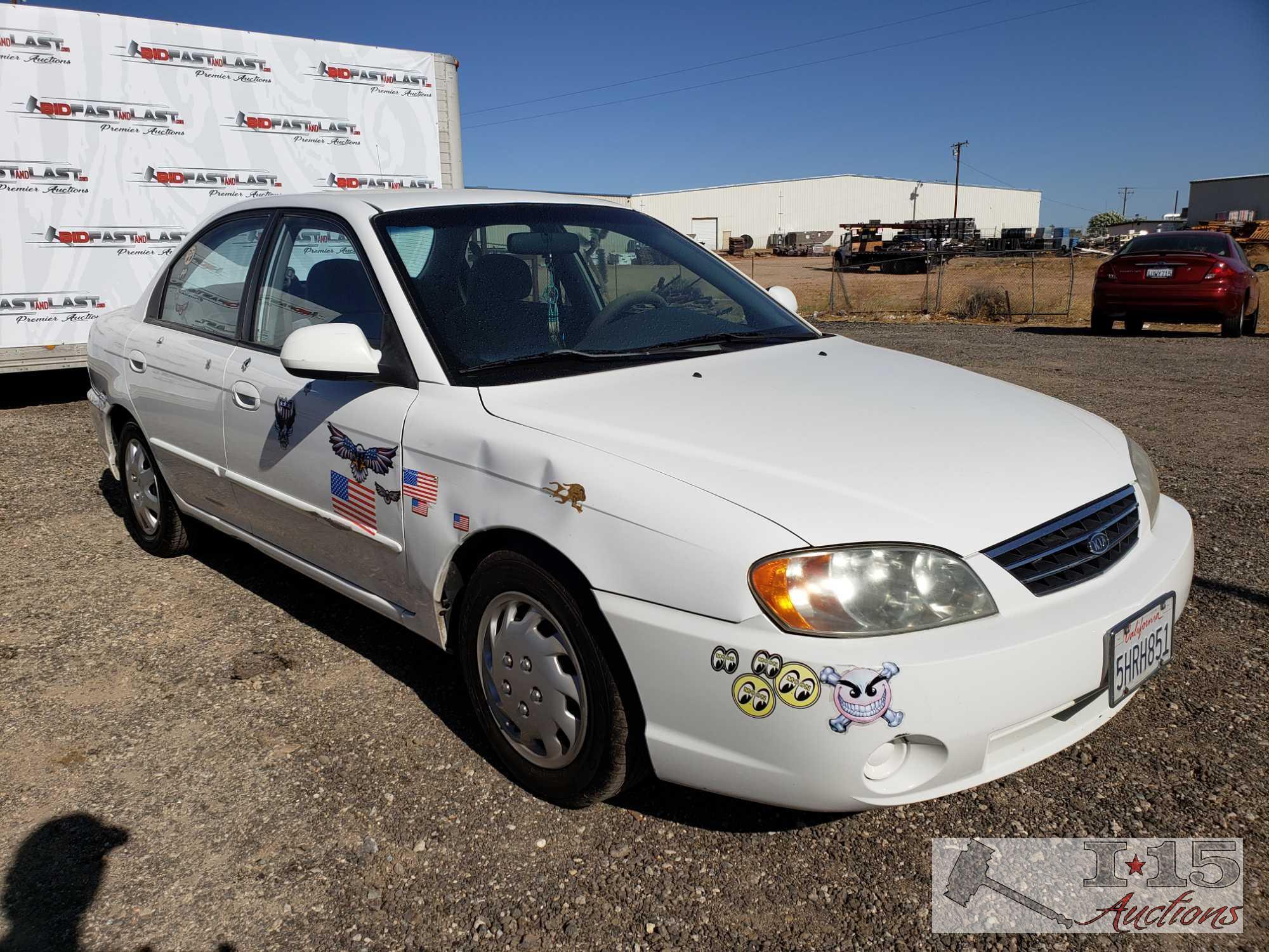 2003 Kia Spectra, White, See Video! DEALER OR OUT OF STATE BUYER ONLY !!