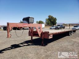 2002 40ft Overbilt 20 Ton Hydraulic Tilt Goose Neck Trailer, Dexter Axles, Includes 3" BALL