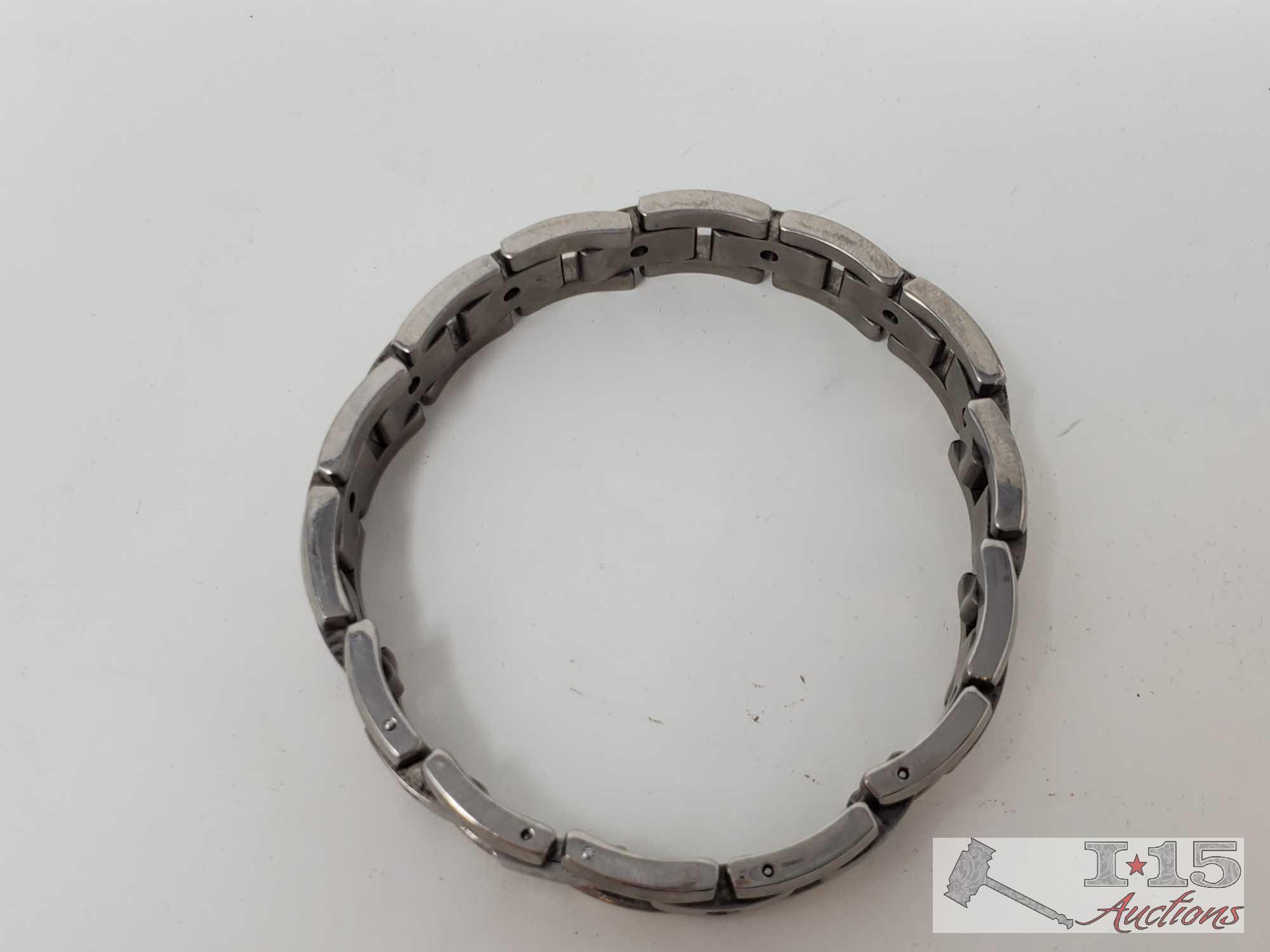 Titanium Diamond Bracelet, 33g