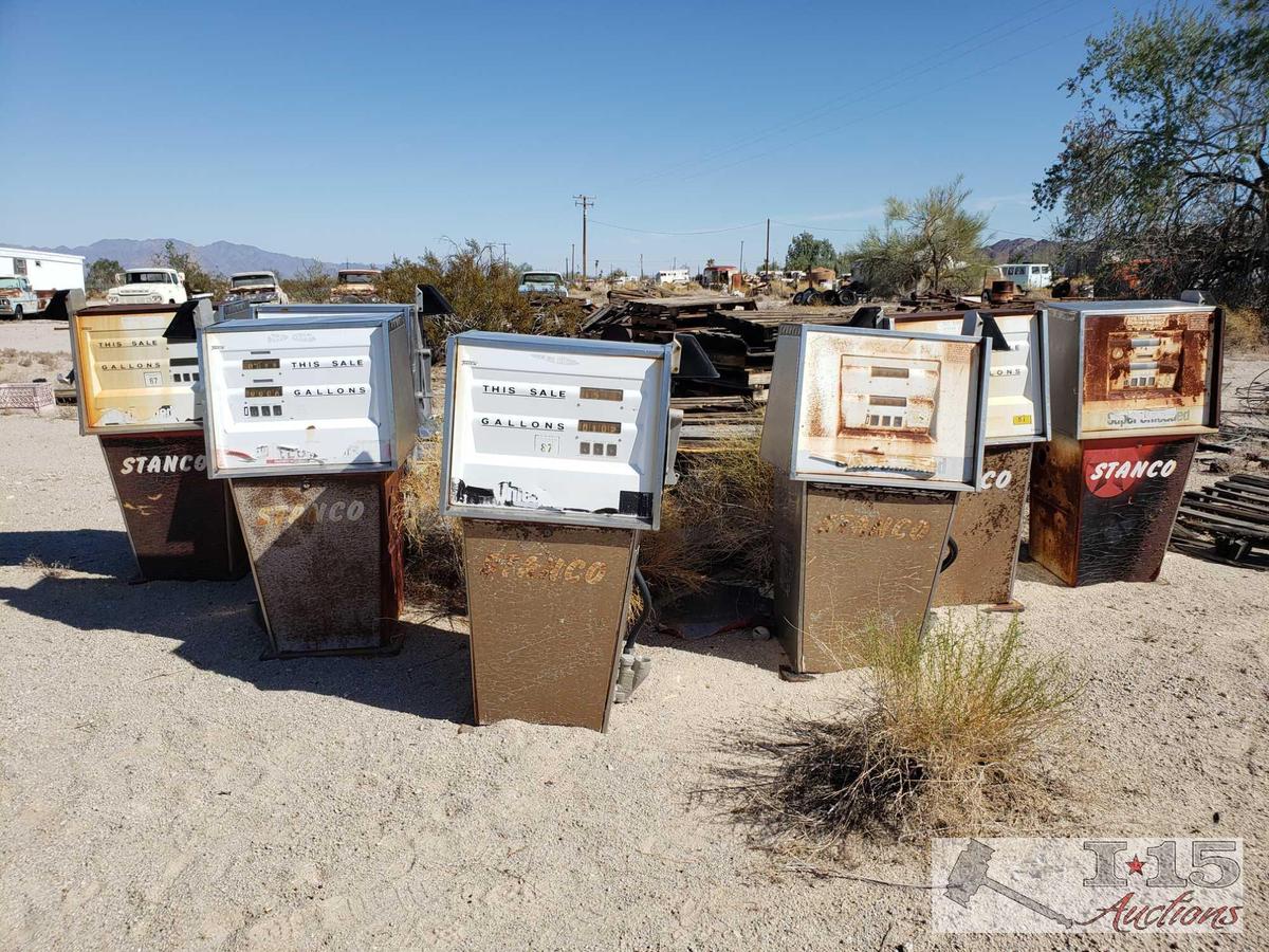 7 Tokheim Gas Pumps & 4 Coxwell?s Hose Reels