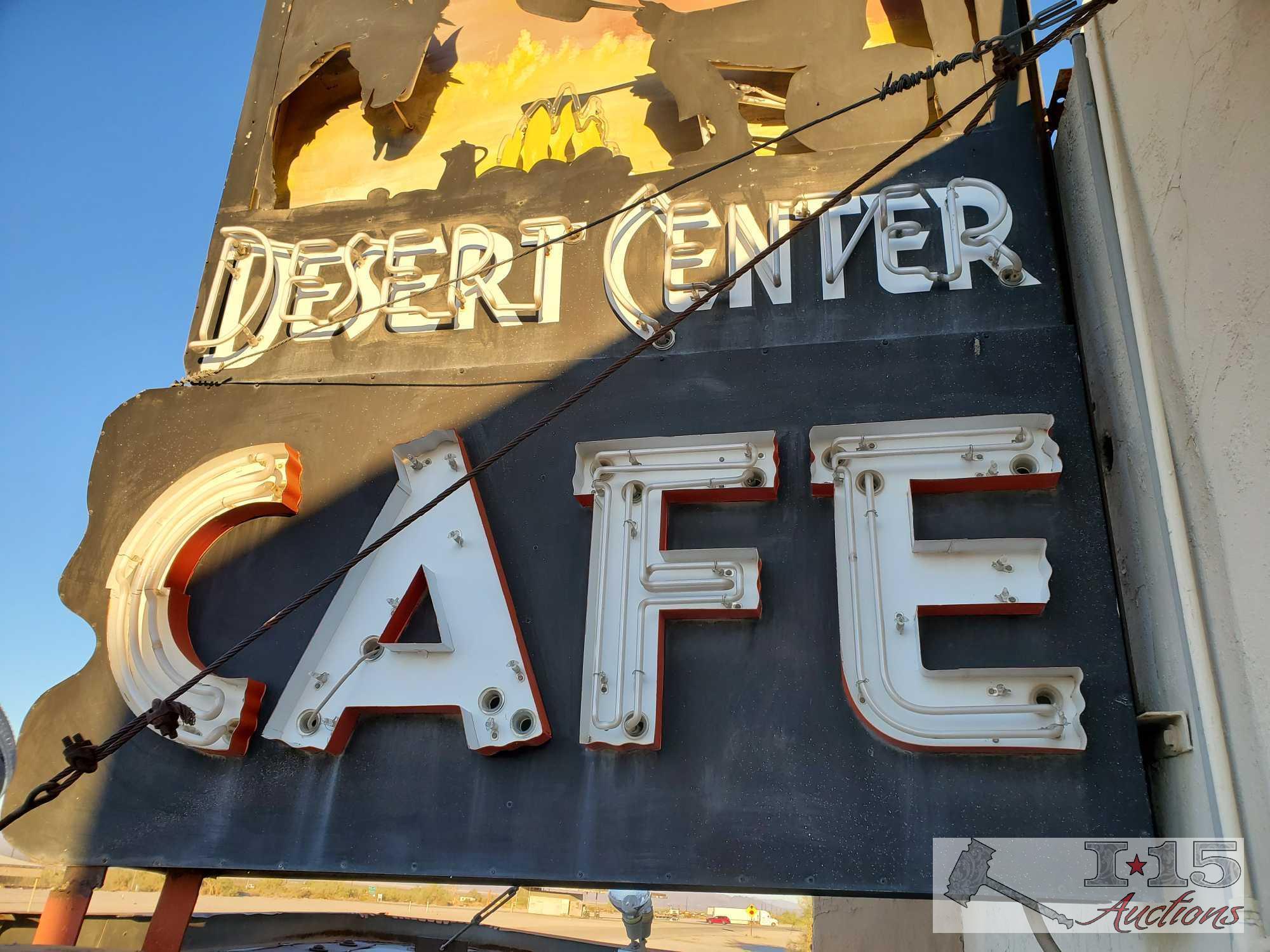 Desert Center Cafe Double Sided Neon Sign