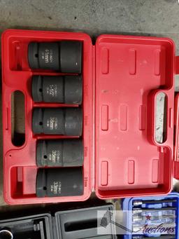 ATD Budd Wheel Socket Set and 100pc Bit Set, VIM Triple Square Drive Set 3/8" and 1/2" Drive and