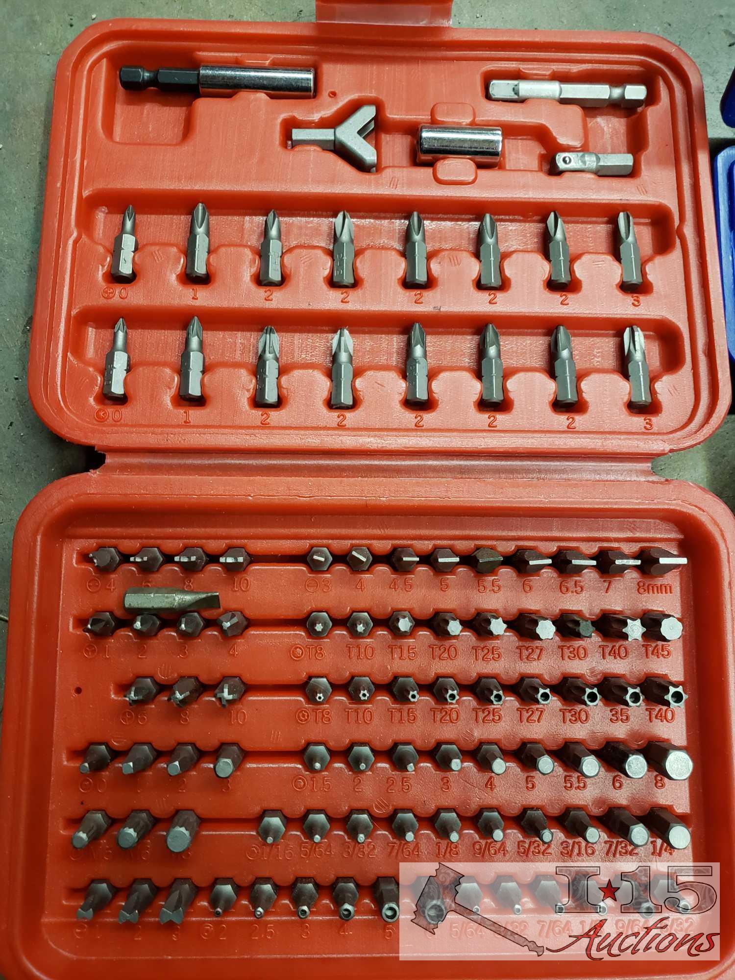 ATD Budd Wheel Socket Set and 100pc Bit Set, VIM Triple Square Drive Set 3/8" and 1/2" Drive and