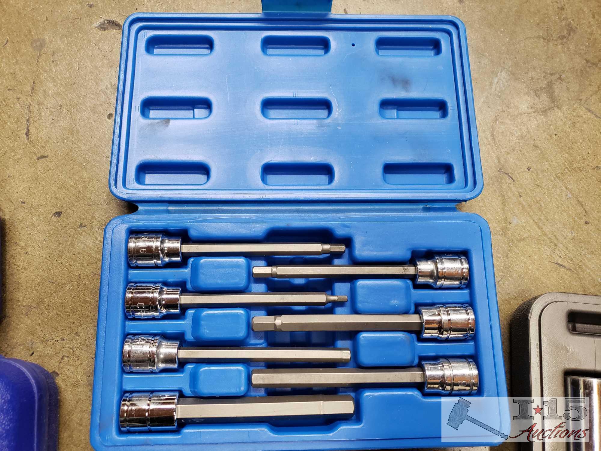 ATD Budd Wheel Socket Set and 100pc Bit Set, VIM Triple Square Drive Set 3/8" and 1/2" Drive and