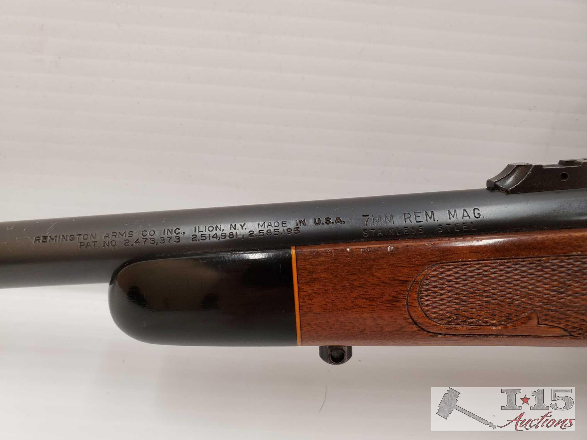 Remington Model 700 7mm Rem Mag Bolt Action Rifle with Bushnell Scope