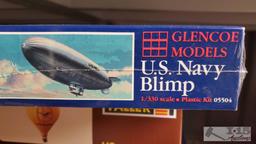 6 Plastic Blimp Models