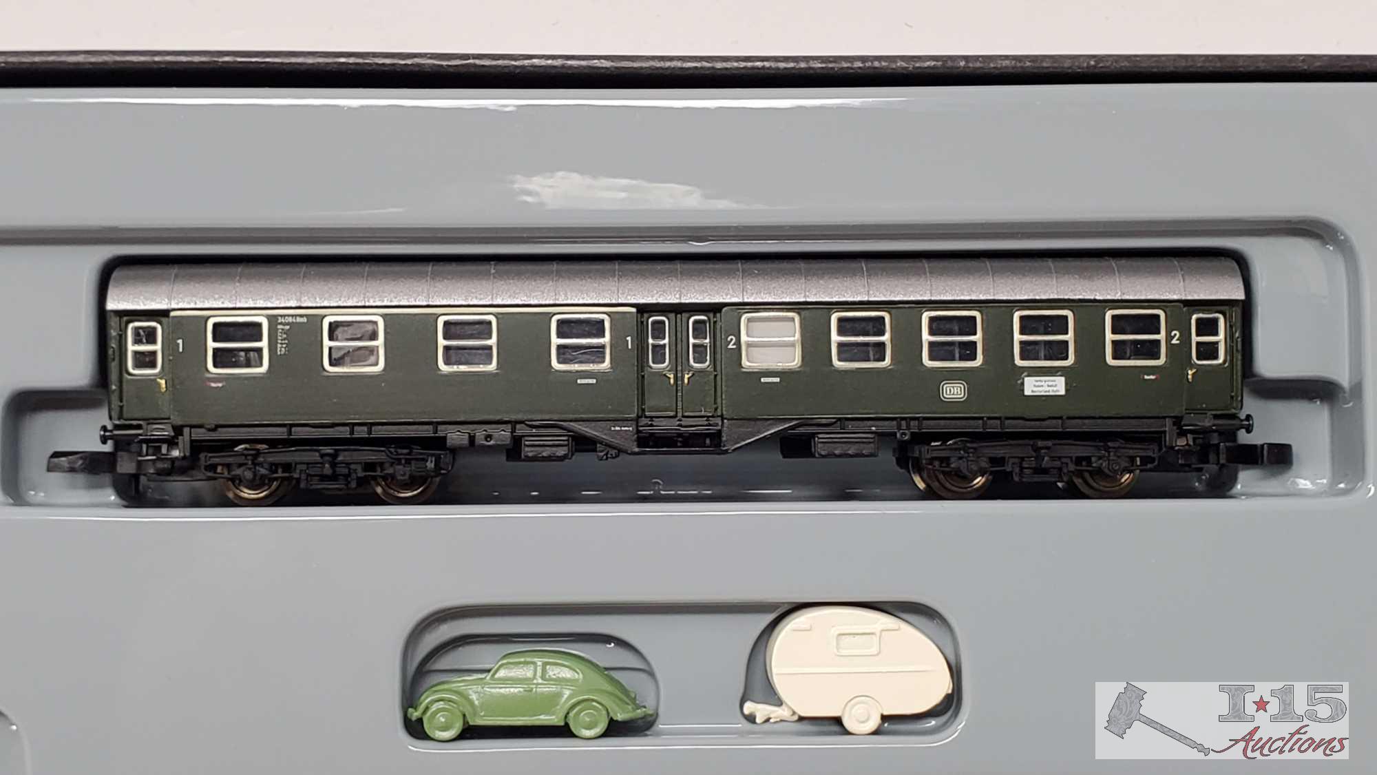 Marklin Mini-Club Z Scale Steam Loco Set with Passenger & Freight Cars- 81428