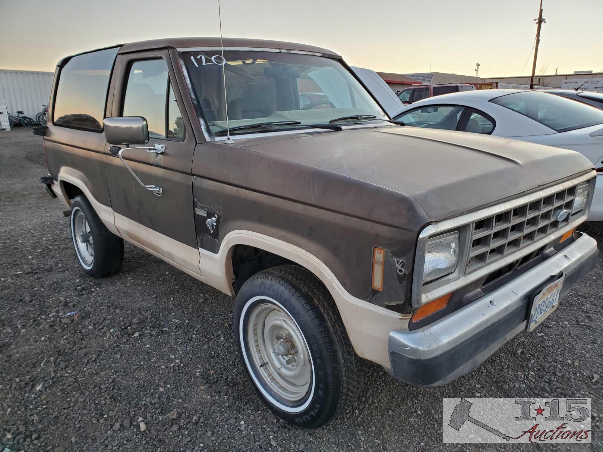 1987 Ford Bronco II, Cranks Does NOT Start Sold on NON OP