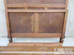 Antique Twin Size Wood Bed Frame