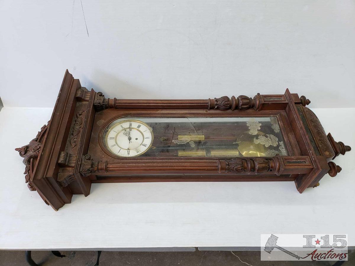 Antique Wood Wall Clock