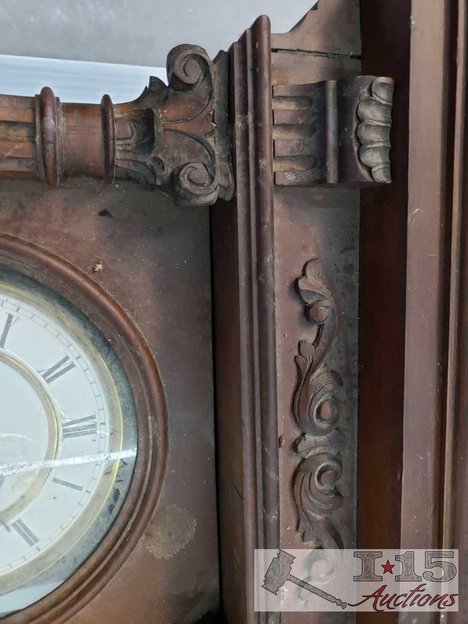 Antique Wood Wall Clock