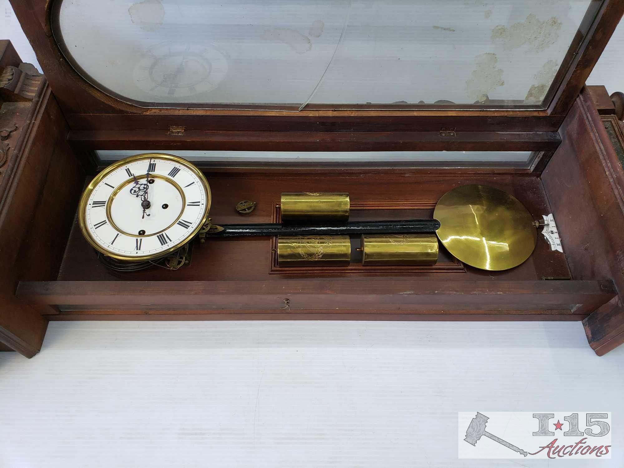 Antique Wood Wall Clock