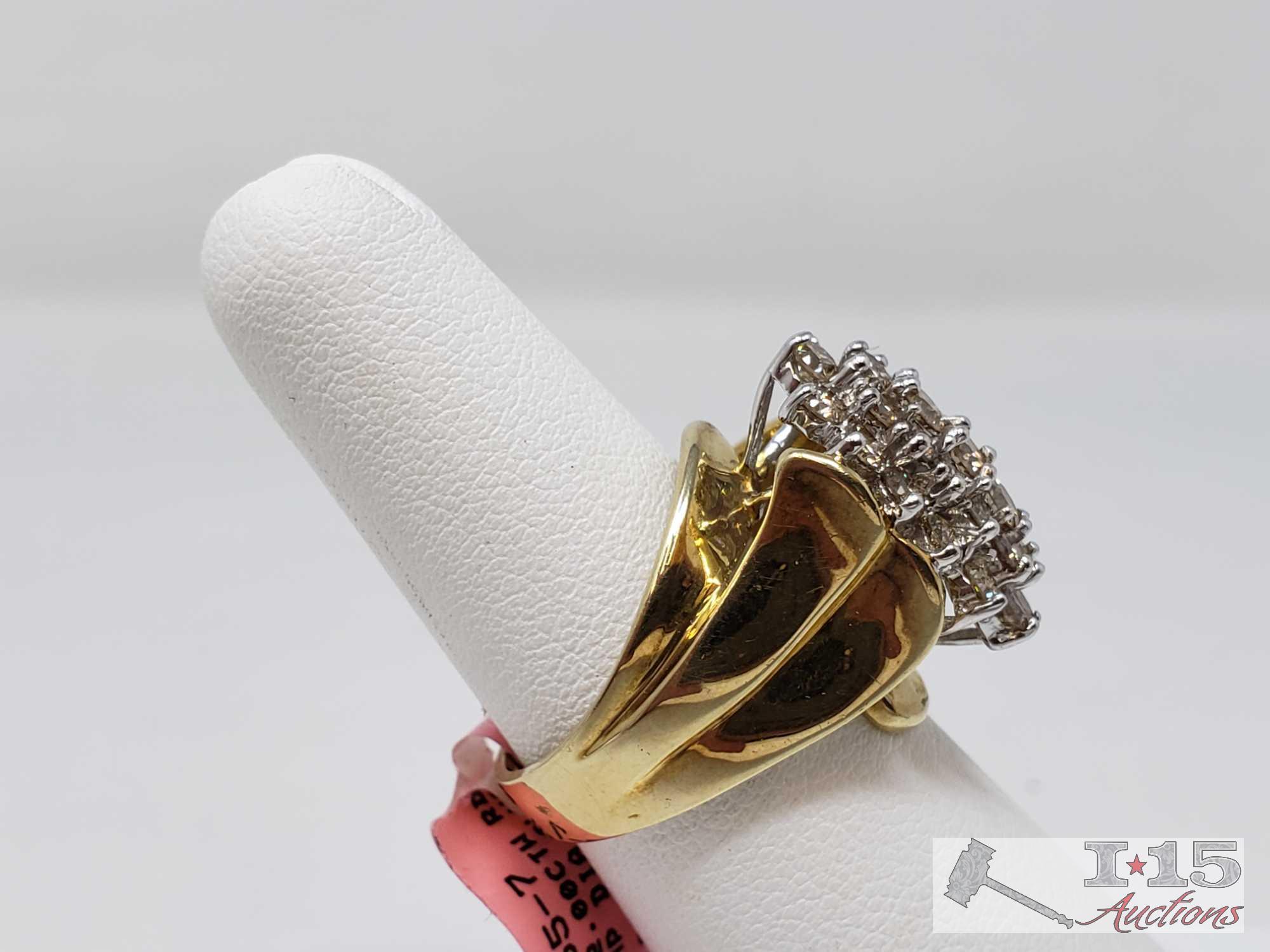 10k Gold Diamond Ring 7.5g